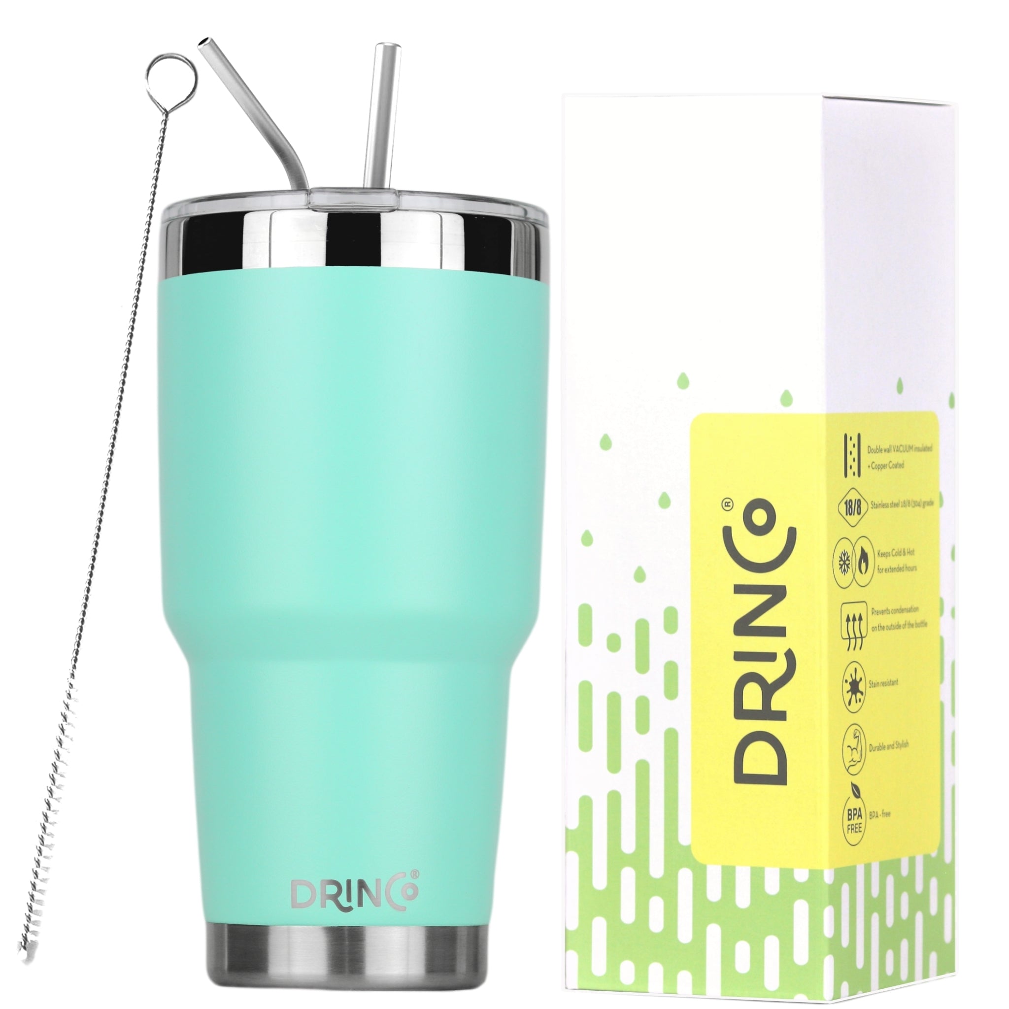 Drinco Stainless Steel Vacuum Insulated Water Bottle | Slim | Double Wall |  Wide Mouth | Triple Insulated | Powder Coated Durability |18/8 Grade 