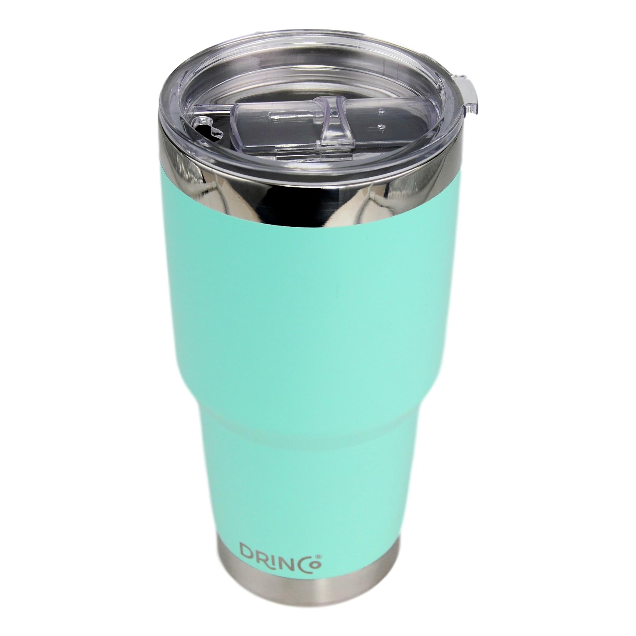 DRINCO® 30oz Insulated Tumbler Spill Proof Lid w/2 Straws (Brushed